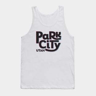 Park City Utah Sparkle Black Polka Dot and Pink Tank Top